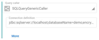 SQL Generic Caller task configuration