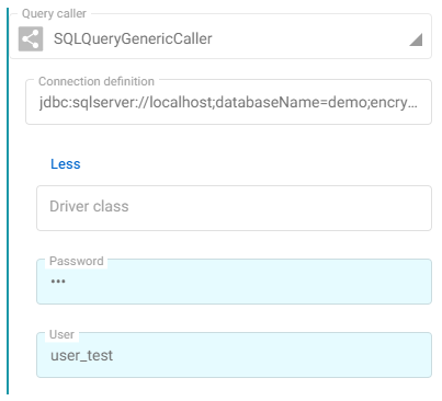 SQL Generic Caller task configuration without password