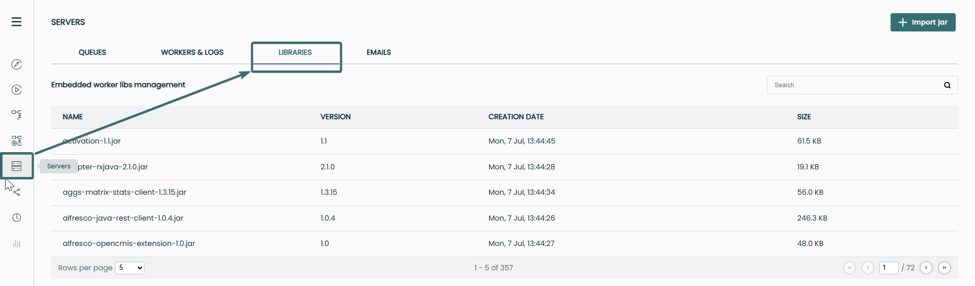 Upload JAR